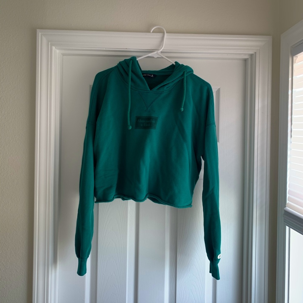 Abercrombie & Fitch Green Crop Hoodie